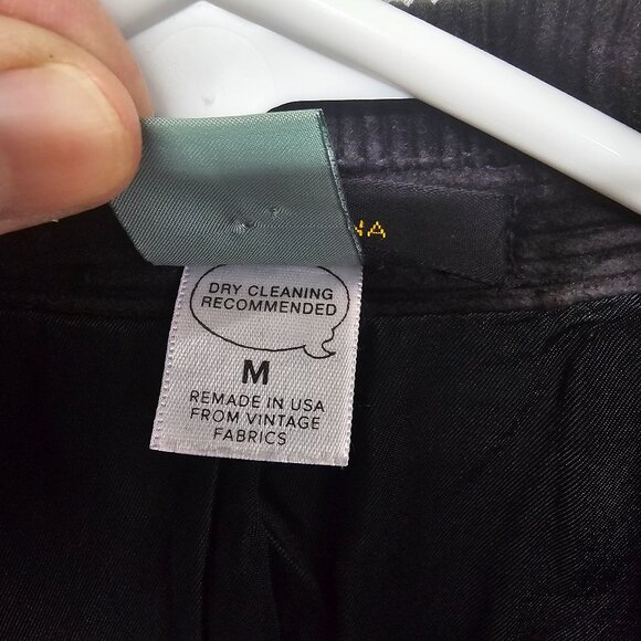 Vintage Urban Renewal Urban Outfitters Charcoal Gray Blazer Corduroy Preppy M - Picture 9 of 11